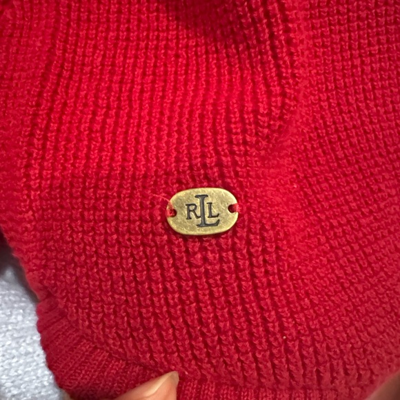 Ralph Lauren Red Cowl Neck Knit Sweater - Picture 8 of 8